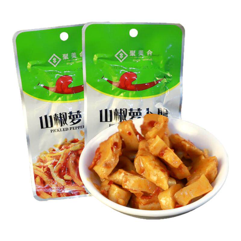 聚美合山椒萝卜脆湖南特产香辣爽口脆响酱泡菜萝卜条休闲开胃零食