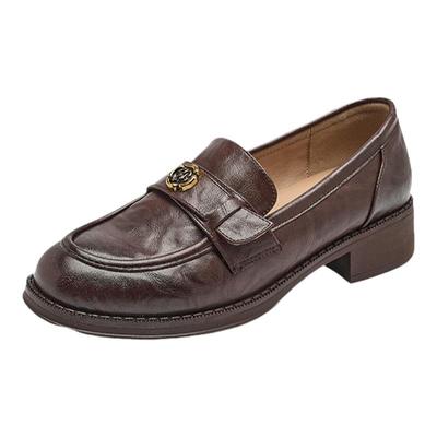 达芙妮厚底山茶花乐福鞋秋冬加绒