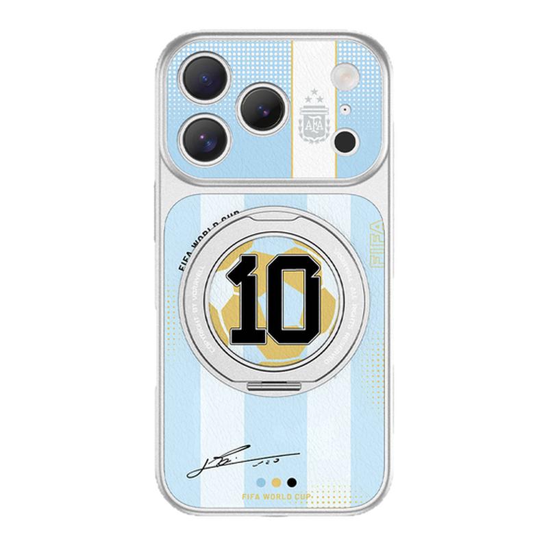 世界杯联名款阿根廷球队梅西10号适用苹果18promax手机壳iphone17pro支点壳16磁吸15plus高级感14