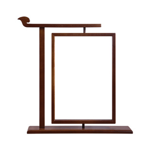 实木相框旋转摆台复古装饰摆件照片书法装裱画框创意中式8寸A4