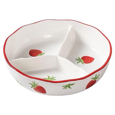 陶瓷分格饭盒带盖微波炉加热