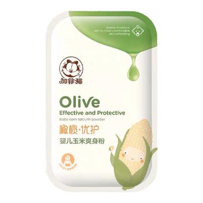 加菲猫婴儿玉米爽身粉袋装补充装