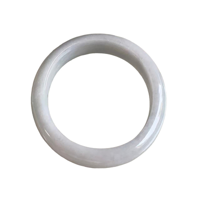 缅甸A货翡翠白色贵妃手镯55.5mm