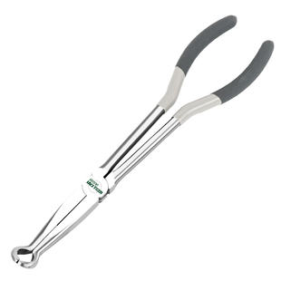 加长柄坩埚钳夹持夹熔金碗金银熔化融碗圆弯尖嘴直角打金首饰工具