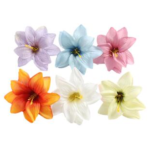 仿真森系百合花 diy手工花环材料假花绢花服装头饰配件草帽花装饰