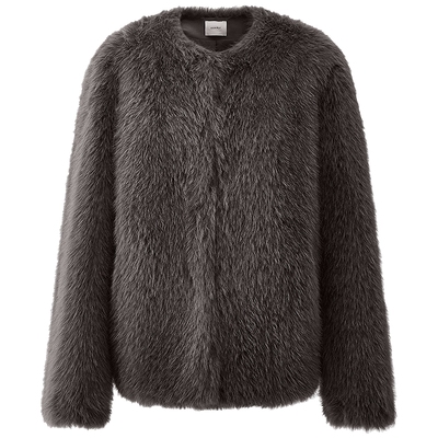 OCHIRLY欧时力环保皮草棉服外套