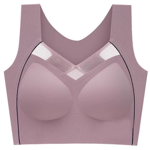 无痕美背胖仙女莹莹大码女装胖mm收副乳罩聚拢无钢圈运动多色内衣