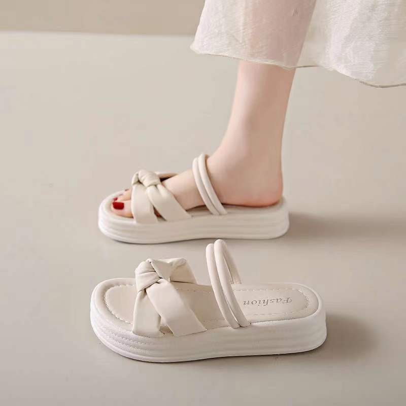 厚底凉鞋女夏外穿2025新款高级感潮流仙女风两穿凉拖鞋半拖沙滩鞋