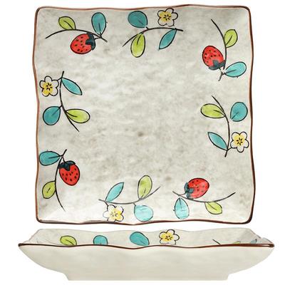 陶瓷餐盘陶瓷复古四方釉下彩