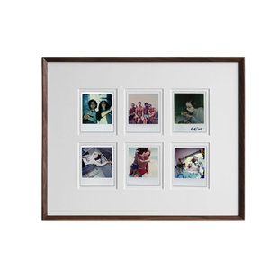 宝丽来拍立得相框情侣礼物挂墙实木九宫格diy打印照片框装裱画框