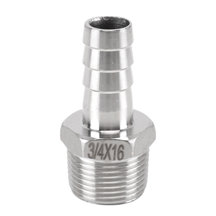 304不锈钢宝塔直接4分6分1寸外丝燃气连软管水管内丝格林接头配件