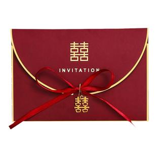 请帖婚礼邀请函定制打印简约大气喜贴请柬喜帖请贴手写创意结婚用