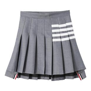 王心凌同款灰色百褶裙乘风破浪浪姐夏季短裙高腰显瘦a字半身裙