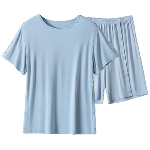 护理衣服全开易穿脱化疗骨折卧床专用病号服住院神器老人手术睡衣
