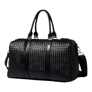 Cnoles Katbee旅行包男欧美风大容量手工编织行李袋女商务手提包