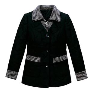 大码翻领羽绒棉服女款收腰显瘦棉衣加厚保暖小个子妈妈装棉袄外套