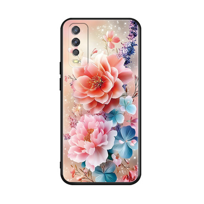 秋昊适用于vivoy30g手机壳y30标准春天vivoiqoou3x标准防摔y30g好看v2143a花卉iqoou1x唯美V2143A保护套软胶y