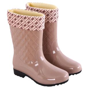 雨鞋女中筒高筒加绒防水鞋胶鞋套耐磨水靴时尚成人防滑厨房工作鞋