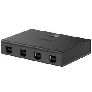 绿联usb同步器4口kvm物理多开控制键鼠键盘鼠标usb两口四口共享分屏穿屏切换器多台手机电脑适用搬砖dnf游戏