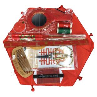 结婚婚庆用品香港澳门传统婚礼女家出嫁妆习俗男女家上头梳头套装