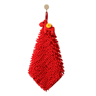 马年雪尼尔擦手巾挂式高颜值厨房卫生间超强吸水加厚抹手小毛巾