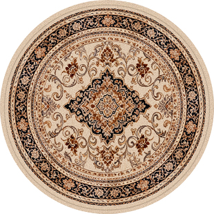 美式风复古圆形地毯客厅沙发茶几毯书房转椅垫摇椅垫卧室床边垫子