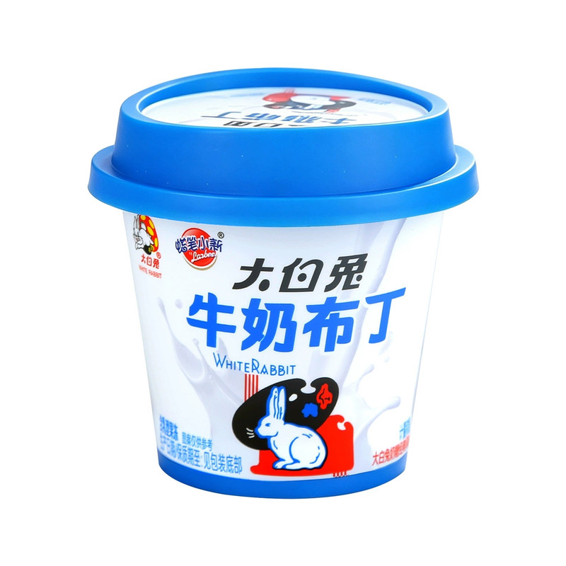 蜡笔小新大白兔牛奶布丁奶糖味童年回忆杯装儿童夏日冰凉甜品零食