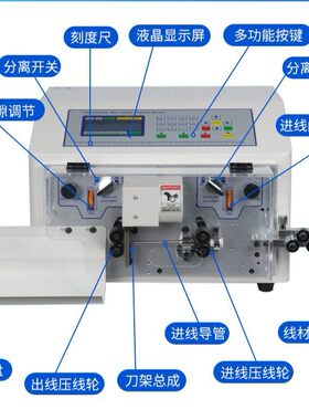 厂家电线电缆软线SWT508-JE2-N10平方跳导管粗线电脑剥线机