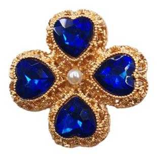 diy四通合金镂空四叶草爱心直孔珠子串珠饰品窜笔配件手机链配饰