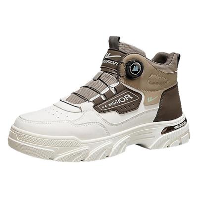 回力马丁靴男款秋冬季防滑旋钮扣