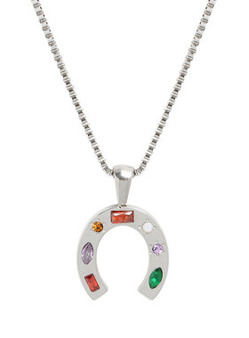 BZV橘子汽水彩色锆石防掉色项链