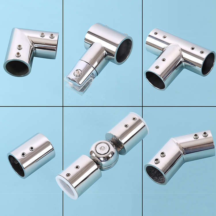 304圆管不锈钢淋浴房拉杆连接件固定配件防摇摆支撑法兰吊夹转角