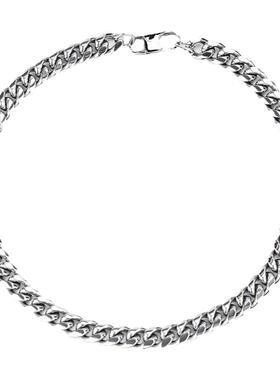 男士钛钢潮流古巴链项链