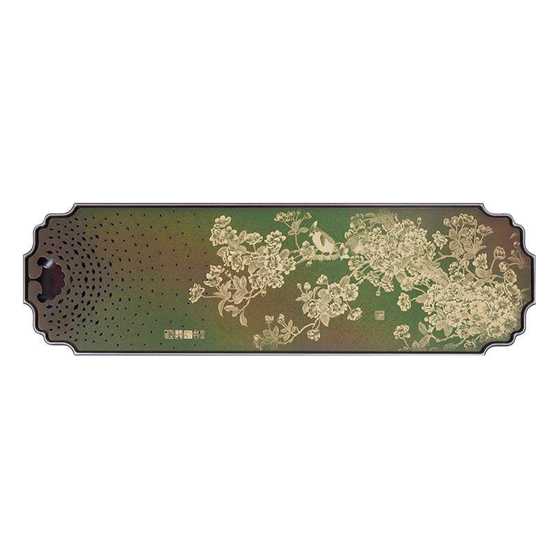 高温彩烧微雕宋式茶盘禅意雅器