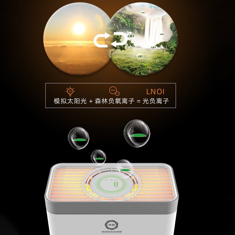 光负离子空气净化器除甲醛净化机去异味家用室内除味光态机