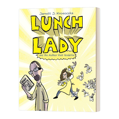 英文原版 Lunch Lady and the Author Visit Vendetta 食堂阿姨3 热血漫画 儿童文学爆笑幽默故事漫画书 英文版 进口英语原版书籍