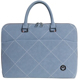 马锐鲨 电脑手提包通勤款13寸14寸15.6寸简约菱格纹可套行李箱
