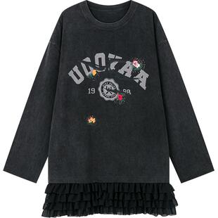 UOOYAA/乌丫经典学院印花T恤式连衣裙