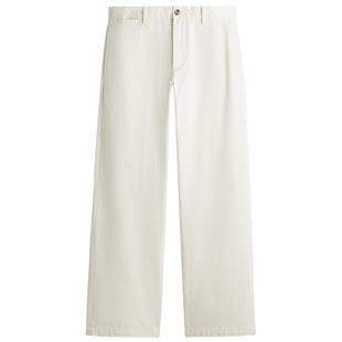 HM男装休闲裤冬季直筒通勤商务柔软斜纹棉布长裤1283093