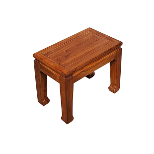 40高实木小凳子换鞋凳家用板凳花梨色矮凳中式老榆木方凳榫卯整装