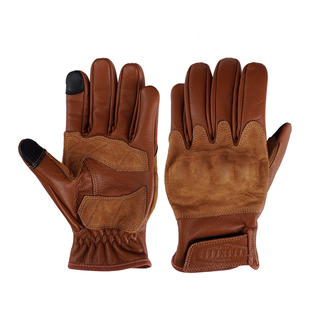 复古牛皮机车骑行摩托车真皮手套触屏防风耐磨四季通用款男女防摔