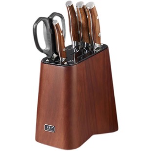 王麻子刀具套装组合厨房菜刀菜板二合一厨具全套家用厨刀官方正品