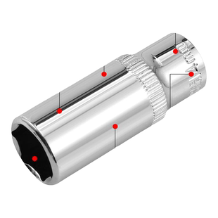 加长套筒头小飞内六角5.5/8/10/14mm套筒工具套装1/4棘轮快速扳手