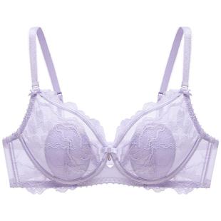 MYBODY商场同款内衣薄款大胸显小显瘦蕾丝文胸防下垂性感女士胸罩