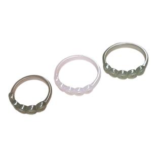 天然和田玉戒指冰种细腻冰底青花籽料羊脂白宽窄细男女晴水石指环