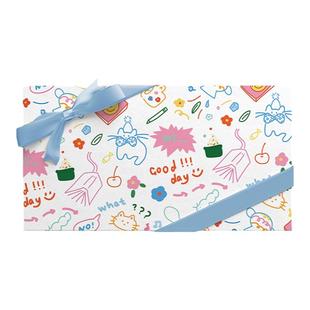 ISUKA一树家|生活花絮可爱手绘礼物包装纸大尺寸新年情人节儿童生日伴手礼盒礼品纸高级感手工DIY包书皮纸