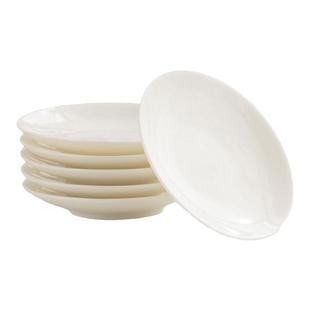 羊脂玉瓷杯垫杯托可定制logo图案陶瓷隔热垫白瓷茶杯茶托品茗杯垫