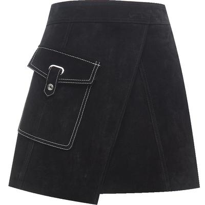 ONLYA字高腰短款皮裙半身裙