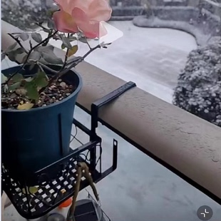 阳台置物架玻璃栏杆花架铁艺悬挂花盆架护栏窗台多肉花架子挂架