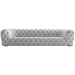 baxter意式月球表面轻奢美式拉扣法式大户型磨砂牛皮客厅真皮沙发